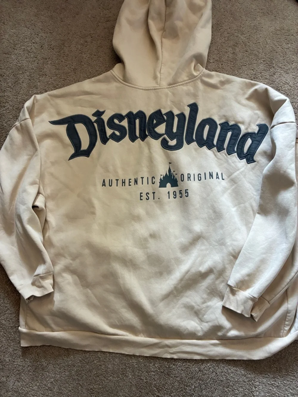 Disney Cream Hoodie with Disneyland Logo 3XL